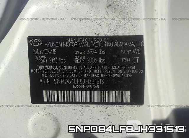 5NPD84LF8JH331513 фото 10