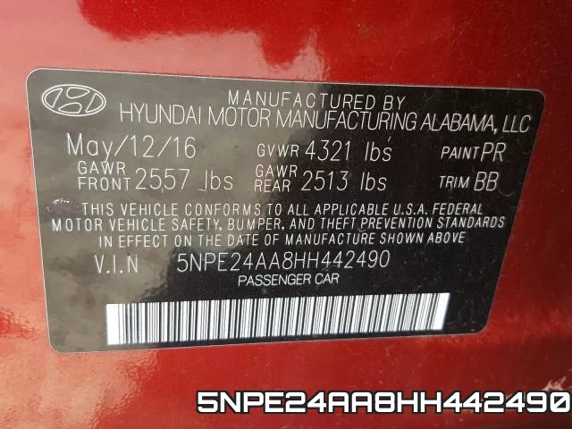 5NPE24AA8HH442490 фото 2