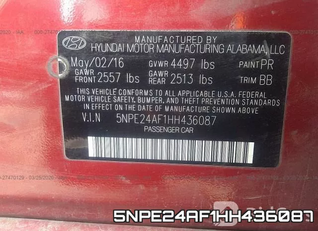 5NPE24AF1HH436087 фото 10