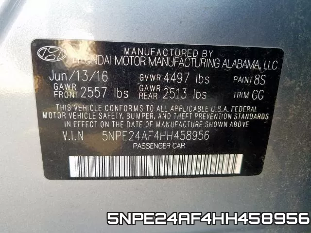 5NPE24AF4HH458956 фото 2