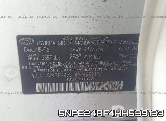 5NPE24AF4HH539133 фото 10