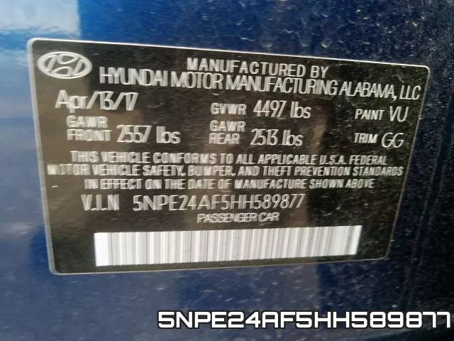 5NPE24AF5HH589877 фото 2