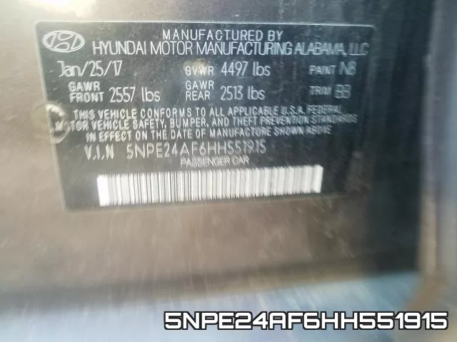 5NPE24AF6HH551915 фото 2