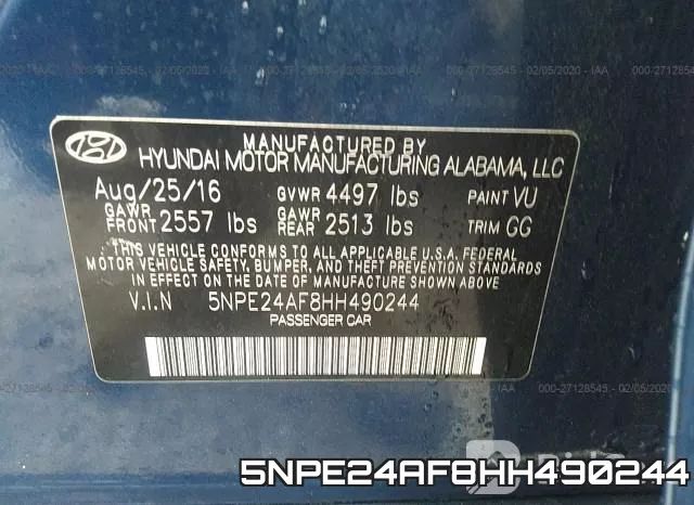 5NPE24AF8HH490244 фото 10