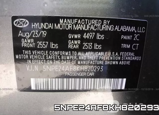 5NPE24AF8KH820293 фото 10