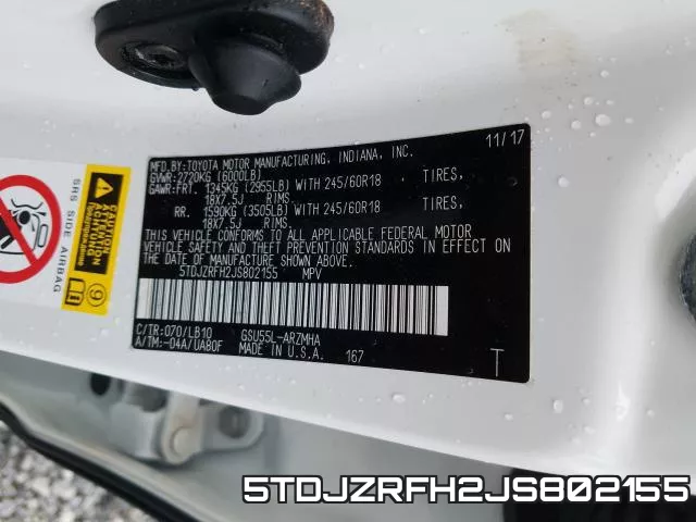 5TDJZRFH2JS802155 фото 2