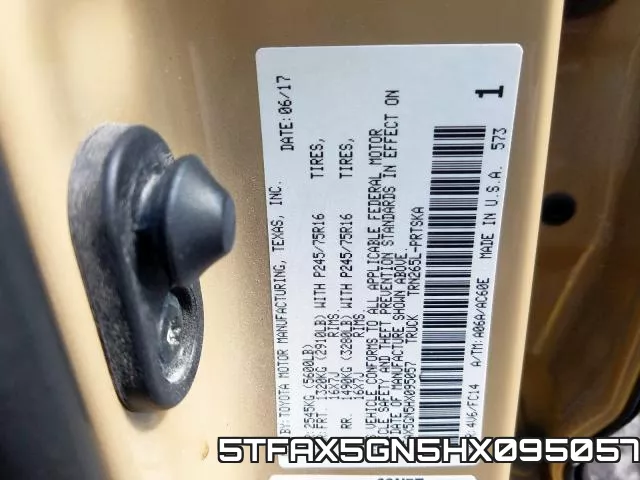 5TFAX5GN5HX095057 фото 2