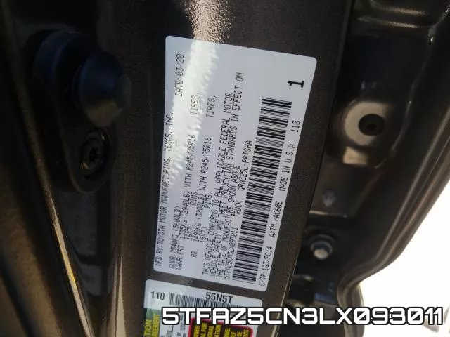 5TFAZ5CN3LX093011 фото 2