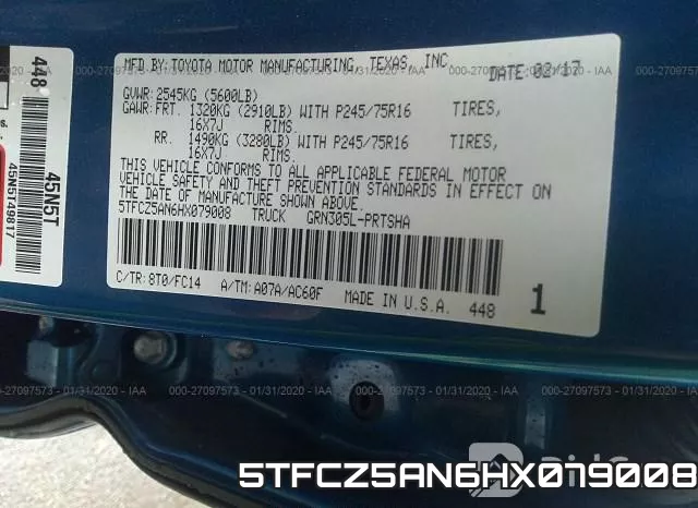 5TFCZ5AN6HX079008 фото 10