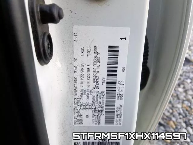 5TFRM5F1XHX114597 фото 2