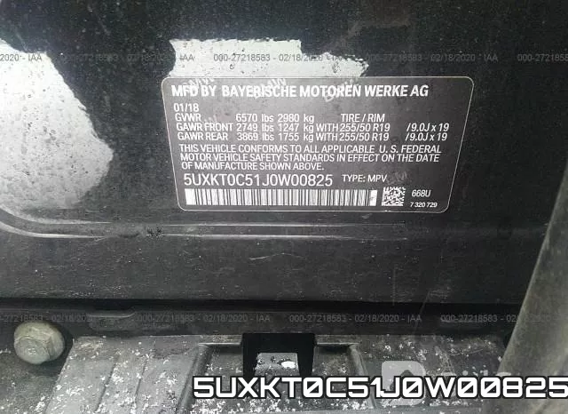 5UXKT0C51J0W00825 фото 10