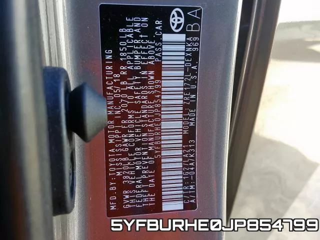 5YFBURHE0JP854799 фото 2