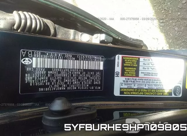 5YFBURHE9HP709805 фото 10