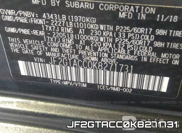 JF2GTACC0K8271731 фото 10