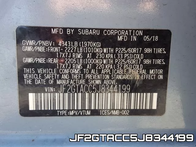 JF2GTACC5J8344199 фото 2