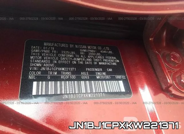 JN1BJ1CPXKW221371 фото 10