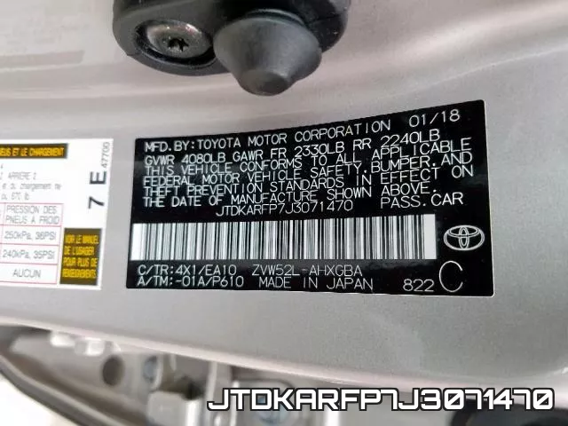 JTDKARFP7J3071470 фото 2