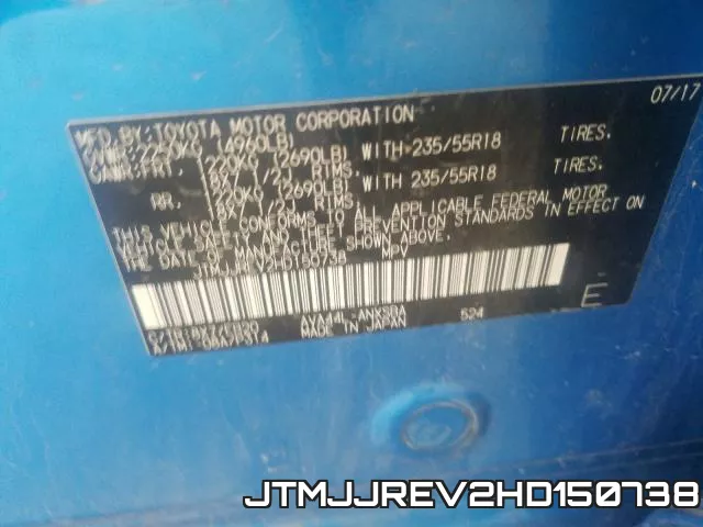 JTMJJREV2HD150738 фото 2