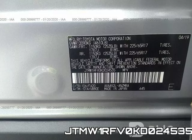 JTMW1RFV0KD024535 фото 10