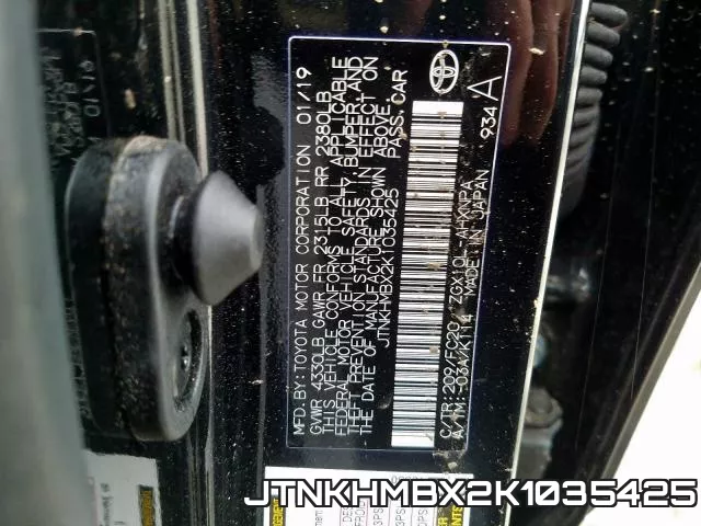 JTNKHMBX2K1035425 фото 2