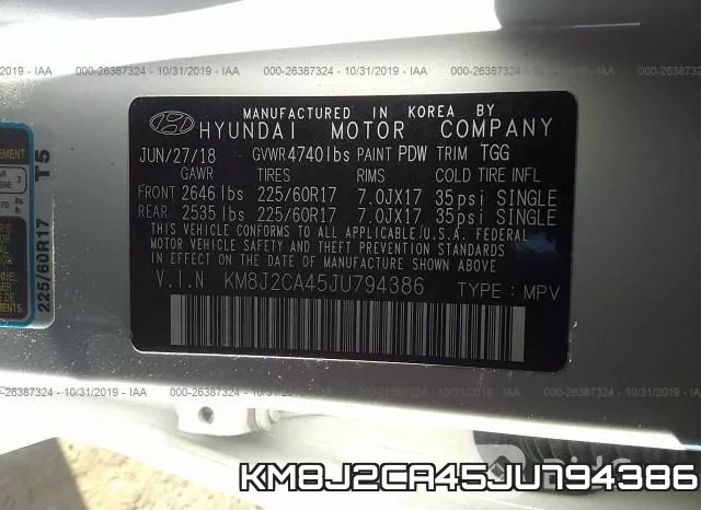 KM8J2CA45JU794386 фото 10