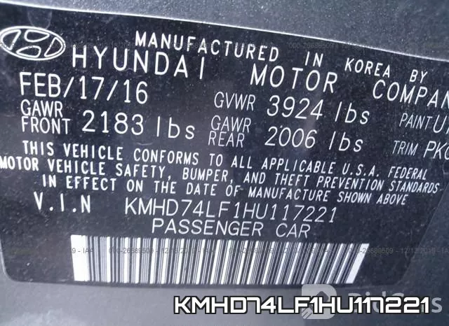 KMHD74LF1HU117221 фото 10