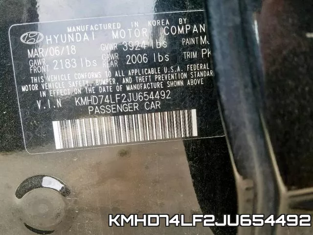 KMHD74LF2JU654492 фото 2