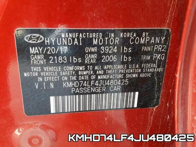 KMHD74LF4JU480425 фото 2