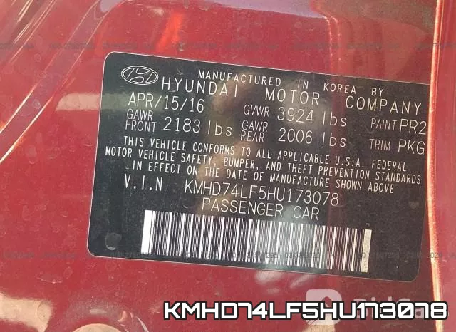 KMHD74LF5HU173078 фото 10