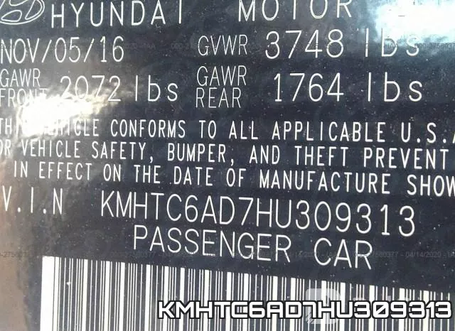 KMHTC6AD7HU309313 фото 10