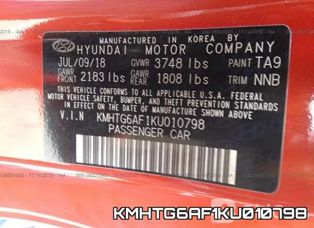 KMHTG6AF1KU010798 фото 10