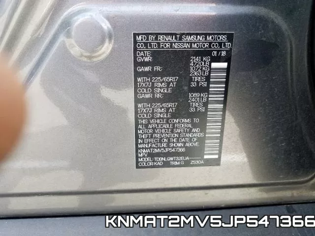 KNMAT2MV5JP547366 фото 2
