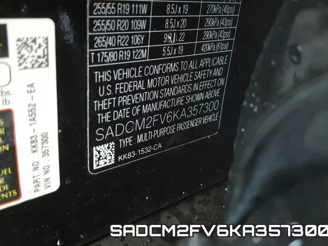 SADCM2FV6KA357300 фото 2