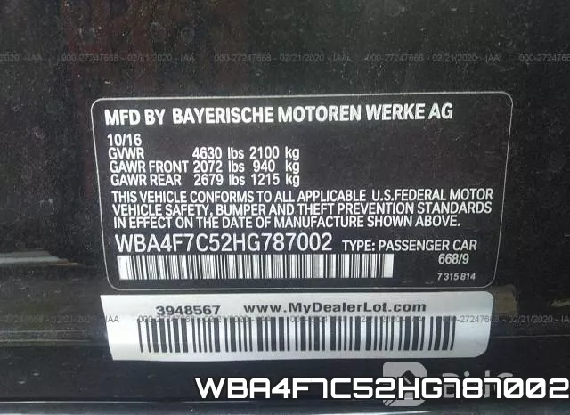 WBA4F7C52HG787002 фото 10