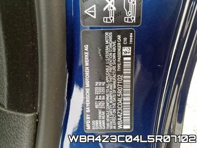 WBA4Z3C04L5R07102 фото 2