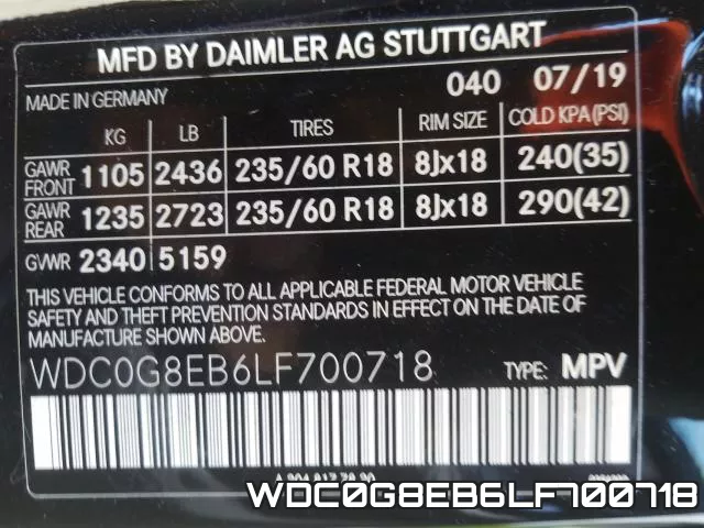 WDC0G8EB6LF700718 фото 2