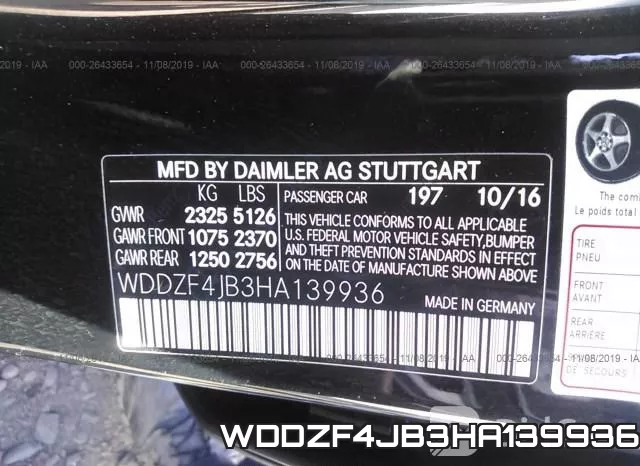 WDDZF4JB3HA139936 фото 10