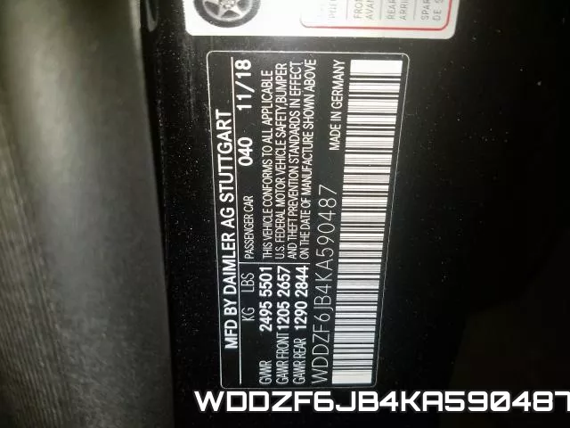 WDDZF6JB4KA590487 фото 2