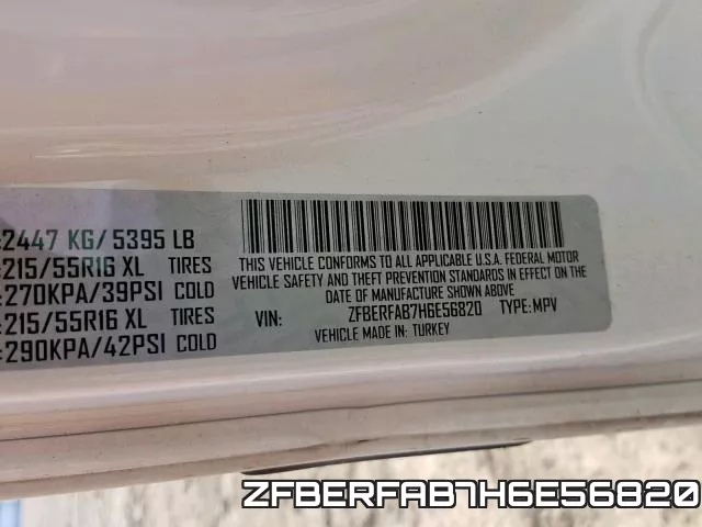 ZFBERFAB7H6E56820 фото 2