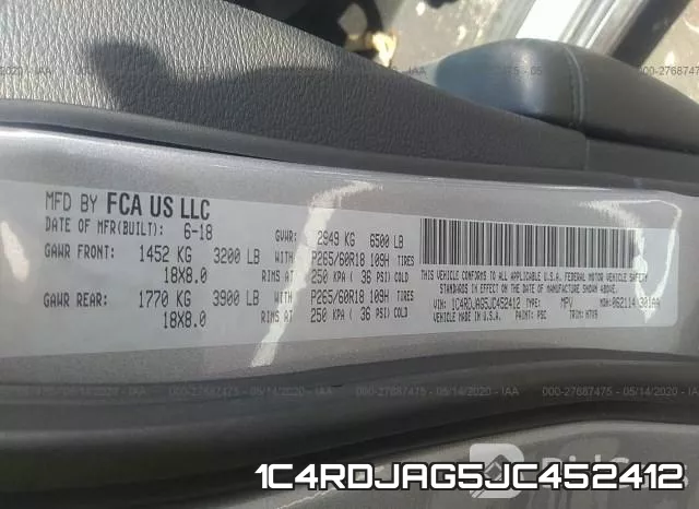 1C4RDJAG5JC452412 фото 10