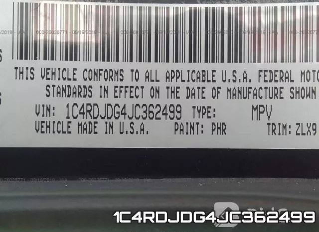 1C4RDJDG4JC362499 фото 10