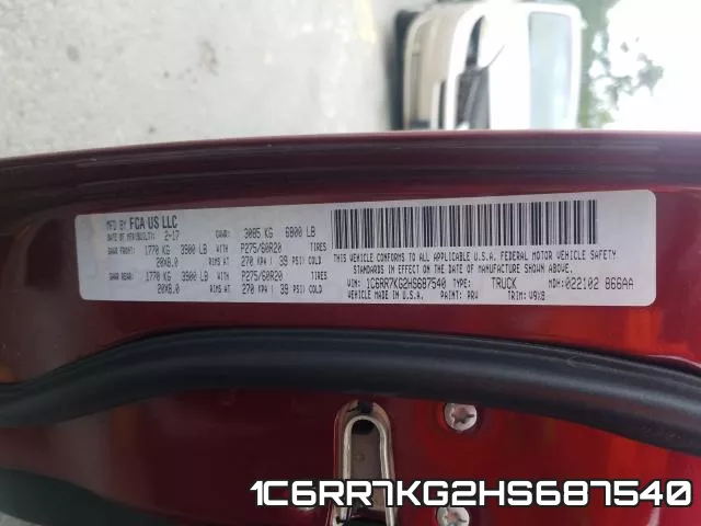 1C6RR7KG2HS687540 фото 2