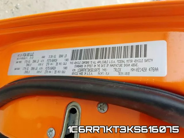 1C6RR7KT3KS616075 фото 2