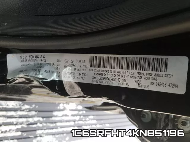 1C6SRFHT4KN851196 фото 2
