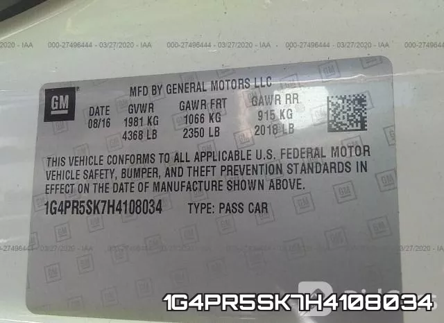 1G4PR5SK7H4108034 фото 10