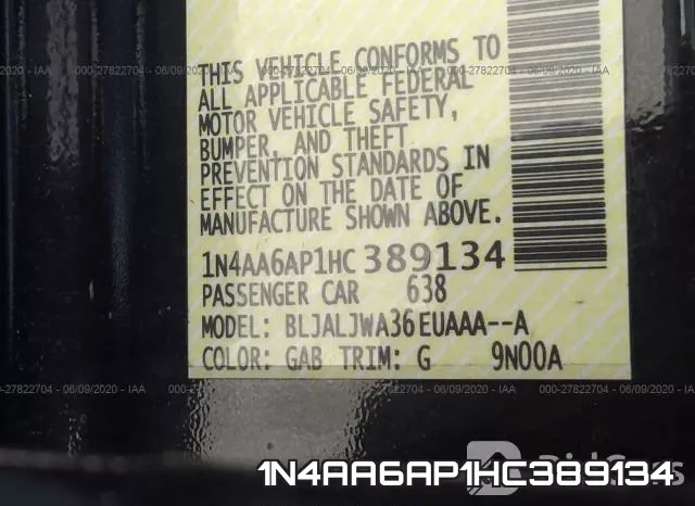 1N4AA6AP1HC389134 фото 10