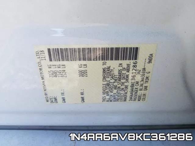 1N4AA6AV8KC361286 фото 2