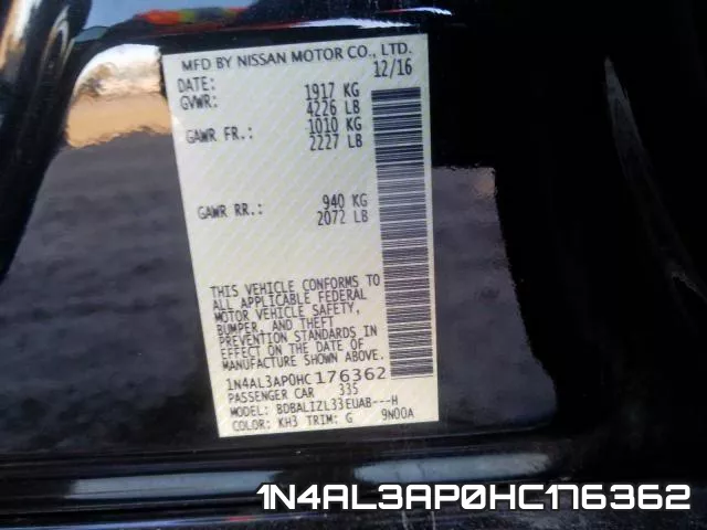 1N4AL3AP0HC176362 фото 2