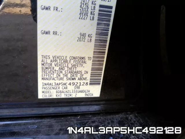 1N4AL3AP5HC492128 фото 2