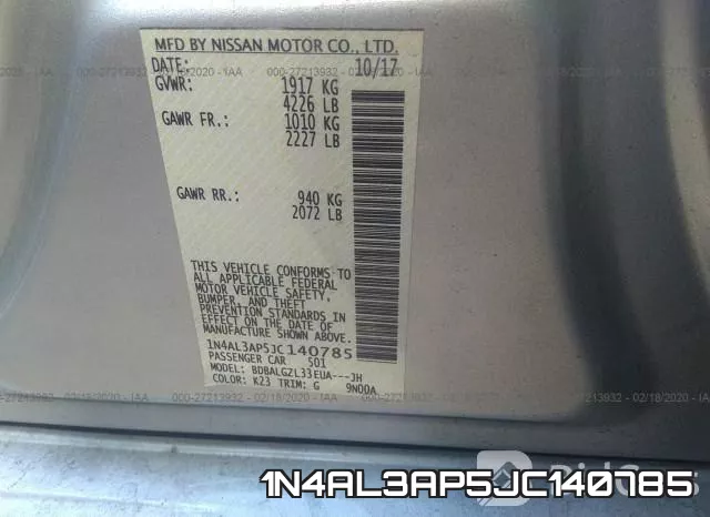 1N4AL3AP5JC140785 фото 10